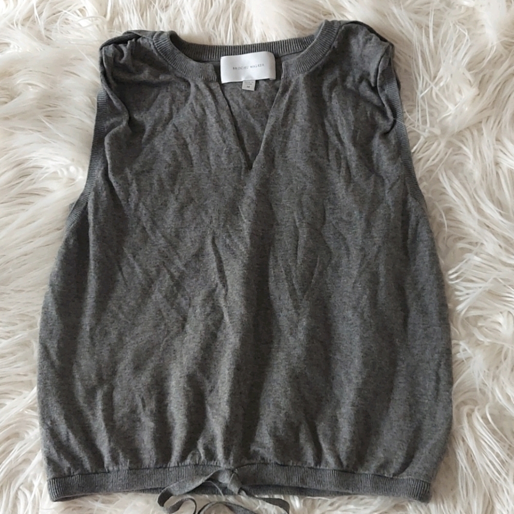 Brochu Walker Sleeveless Linen Blend Sweater